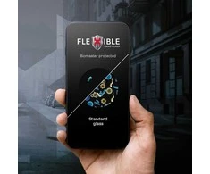 Hybrid glass to iPhone 15 PRO Forcell Flexible 5D juodas