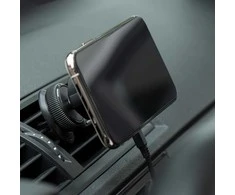 Belaidis automobilinis įkroviklis-laikiklis Forcell (HS2) (MagSafe 15W) tvirtinamas ant konsolės/lango juodas