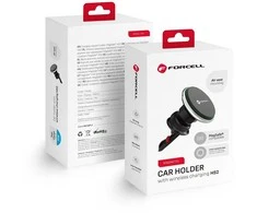 Belaidis automobilinis įkroviklis-laikiklis Forcell (HS2) (MagSafe 15W) tvirtinamas ant ventiliacijos grotelių juodas