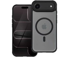 „Oem“ dėklas, skirtas „iPhone 17 AIR“ su matiniu „Mag“ dangteliu, suderinamas su „MagSafe“ (juodas)