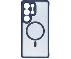 Oem FULL MATTE MAG COVER dėklas suderinamas su MagSafe skirtas Samsung Galaxy S25 Plus mėlynos spalvos