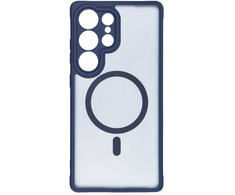 Oem FULL MATTE MAG COVER dėklas suderinamas su MagSafe skirtas Samsung Galaxy S25 mėlynos spalvos