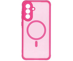 Oem FULL MATTE MAG COVER dėklas suderinamas su MagSafe skirtas Samsung Galaxy A56 rožinės spalvos