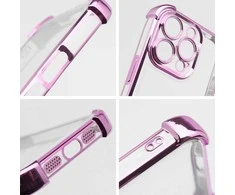 Oem Dėklas ANTISHOCK ELECTRO skirtas Samsung Galaxy S25 Edge rožinės spalvos