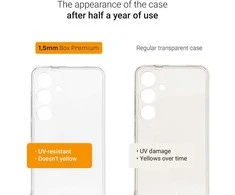 Oem BOX PREMIUM 1,5 mm dėklas skirtas Xiaomi 13 Lite 5G skaidrus juodos spalvos