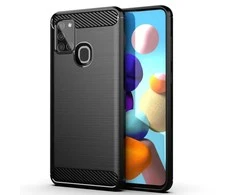 Oem CARBON dėklas skirtas Samsung Galaxy A21S juodos spalvos