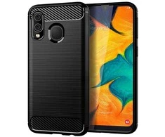 Forcell Oem CARBON dėklas skirtas Samsung Galaxy A40 juodos spalvos