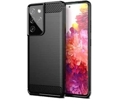 Forcell Oem CARBON dėklas skirtas Samsung Galaxy S21 Ultra juodos spalvos