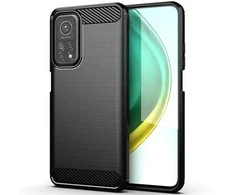 Forcell Oem CARBON dėklas skirtas Xiaomi Mi 11 Lite 5G / Mi 11 Lite LTE ( 4G ) / Mi 11 Lite NE juodos spalvos