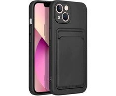 Dėklas Forcell CARD case for IPHONE 13 juodas