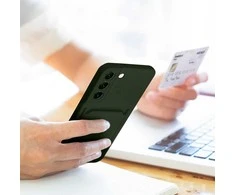 Oem CARD Dėklas skirtas Samsung Galaxy A35 5G žalios spalvos