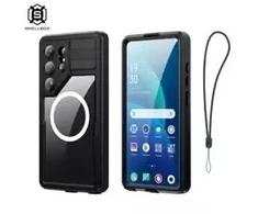 Oem Dėklas na Samsung S26 ULTRA wodoodporne Shellbox Mars su metalowym ringiem juoda