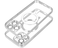 Dėklas Oem Case for iPhone 14 PLUS Electro Mag Cover compatible with MagSafe sidabrinis