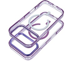 Oem Dėklas na Samsung A56 Frame Clear Hybrid Mag Cover zgodny su MagSafe violetinė
