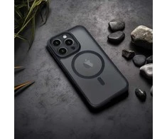 Oem FULL MATTE MAG COVER dėklas suderinamas su MagSafe skirtas Samsung Galaxy A36 juodos spalvos