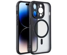 Oem FULL MATTE MAG COVER dėklas suderinamas su MagSafe skirtas Samsung Galaxy A55 juodos spalvos