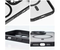 Oem FULL MATTE MAG COVER dėklas suderinamas su MagSafe skirtas Xiaomi Redmi Note 13 PRO 5G juodos spalvos
