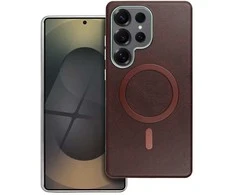 Oem GENTLEMAN MAG COVER dėklas suderinamas su MagSafe skirtas Samsung Galaxy A36 rudos spalvos