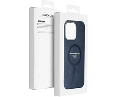 4Kom Oem GENTLEMAN MAG COVER dėklas suderinamas su MagSafe skirtas Samsung Galaxy S25 Ultra mėlynos spalvos