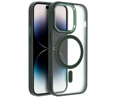 MATTE MAG COVER dėklas, suderinamas su MagSafe, skirtas IPHONE 15 žalias