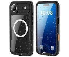 Dėklas Oem Case for iPhone 17 AIR Atsparus vandeniui Shellbox DOT compatible with MagSafe juodas