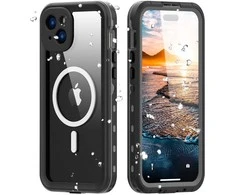 Oem Case for iPhone 15 PLUS Shellbox DOT waterproof MagSafe compatible juodas