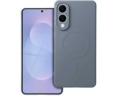 4Kom Oem Silikoninis MAG COVER dėklas suderinamas su MagSafe skirtas Samsung Galaxy S25 Edge light mėlynas
