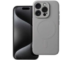 Dėklas Oem Case for iPhone 15 PRO Silicone Mag Cover compatible with MagSafe titanium pilka