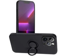 Dėklas Forcell Oem Case for iPhone 12 PRO MAX Silicone Ring juodas