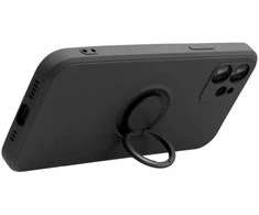 Oem SILICONE RING dėklas skirtas Xiaomi Redmi 13C / POCO C65 juodos spalvos
