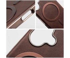 Oem Dėklas na Samsung A57 Gentleman Mag Cover zgodne su MagSafe ruda