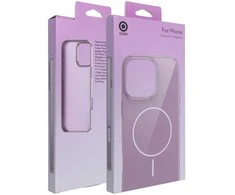 Dėklas Oem Case for iPhone 15 Glossy Mag Cover compatible with MagSafe violetinė