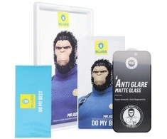 Blueo LCD apsauginis stikliukas 5D Mr. Monkey Glass (Strong Matte) Apple iPhone 17 juodas