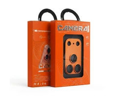 Oem AR+AF Full Metal Tempered Glass for IPHONE 17 PRO oranžinis