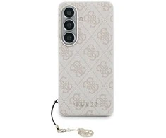 „Guess 4G Classic Logo Charm MagSafe“ dėklas, skirtas „Samsung Galaxy S26“, rožinis