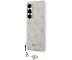 „Guess 4G Classic Logo Charm MagSafe“ dėklas, skirtas „Samsung Galaxy S26“, rožinis