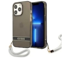 Dėklas GUESS GUHCP13LHTSGSK IPHONE 13 PRO / 13 6.1 "Juodas / Juodas HARDCASE TRANSLUENT STAP