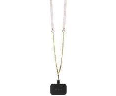 Guess GUHCP14LP4TDSCPP Apple iPhone 14 Pro 6.1″ rožinės spalvos kietas dėklas Crossbody 4G Metal Logo