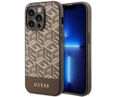 GUESS GUHMP14LHGCFSEW IPHONE 14 PRO 6.1 "RUDAS / RUDAS KIETAS DĖKLAS GCUBE STRIPES MAGSAFE