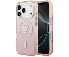 Cg Mobile Sas GUESS dėklas, skirtas IPHONE 17 Pro, suderinamas su MagSafe GUHMP17LHGTMLCGP (IML gradientas su trikampio logotipu), rožinis