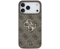 Guess 4G Big Logo dėklas, skirtas iPhone 17 Pro / 18 Pro – Rudas