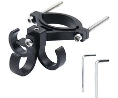 OEM kabliukas apsipirkimui su trimis kilpomis dviračiui / paspirtukui, aliumininis FS366-001 juodas