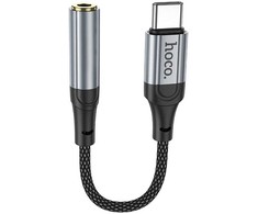 Audio adapteris Hoco (LS36) iš "Type-C" į 3,5mm sidabrinis
