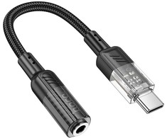 Satechi Adapteris AUX USB C to Jack 3,5 mm Hoco 0,15 m LS37 transparent juodas