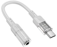 Audio adapteris Hoco (LS37) iš "Type-C" į 3,5mm sidabrinis