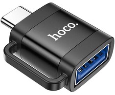 Adapteris OTG USB C to USB A Hoco 3A UA31C juodas