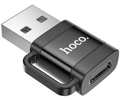 Adapteris OTG USB A to USB C Hoco 3A UA31D juodas