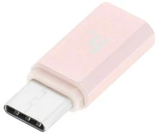 HOCO adapter Micro do Type C rožinė auksinė