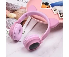 Ausinės bluetooth HOCO W27 Cat Ears rožinės spalvos