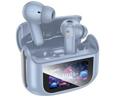 HOCO belaidės ausinės bluetooth su touch screen TWS ANC + ENC EQ21 mėlynas star